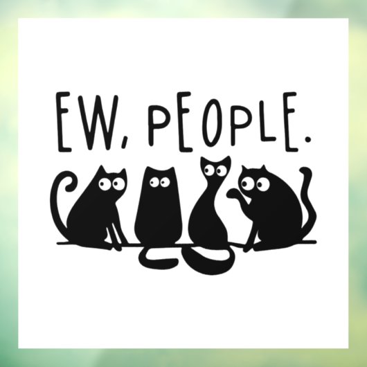 Autocollant Pour Fenêtre Nouveaux gens drôle Meowny Chats Noirs (Feuille 3)