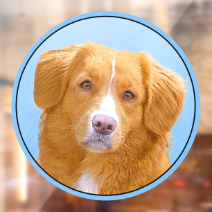 Autocollant Pour Fenêtre Nouvelle-Écosse Peinture de chien pour l'essayeur