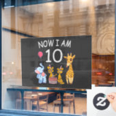 Autocollant Pour Fenêtre Now I, 10 ans d'âge 10 Birthday (Fenêtre de café)