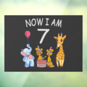 Autocollant Pour Fenêtre Now I, 7 ans d'or 7th Birthday (Feuille 3)