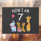Autocollant Pour Fenêtre Now I, 7 ans d'or 7th Birthday (Feuille 2)