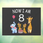 Autocollant Pour Fenêtre Now I, 8 ans d'âge huit (Feuille 3)
