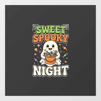 Autocollant Pour Fenêtre Nuit de chasse aux bonbons d'Halloween