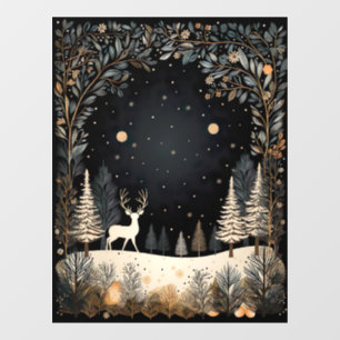 Autocollant Pour Fenêtre Nuit d'hiver