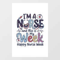 Nurse Week Vintage Typography Conception de T-Shir