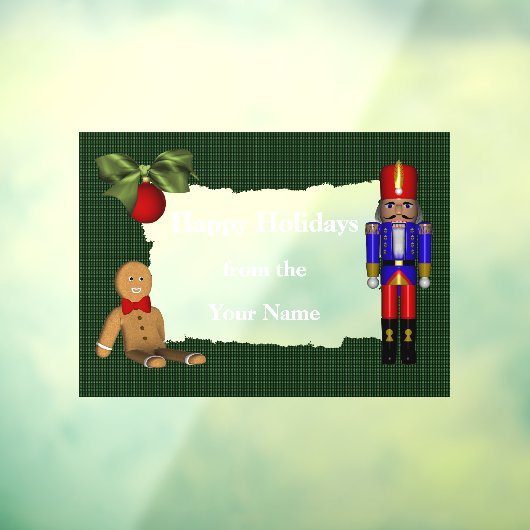 Autocollant Pour Fenêtre Nutcracker Cookie Noël Fête Personnalisée (Feuille 3)