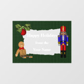 Autocollant Pour Fenêtre Nutcracker Cookie Noël Fête Personnalisée (Feuille)