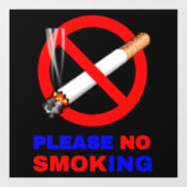 Autocollant Pour Fenêtre N'utilisez pas de symbole de tabagisme (Feuille)