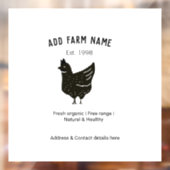 Autocollant Pour Fenêtre OEufs de poulet fermier ajouter nom année adresse  (Feuille 2)