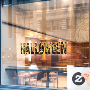 Autocollant Pour Fenêtre Oeuvre Citrouille d'Halloween