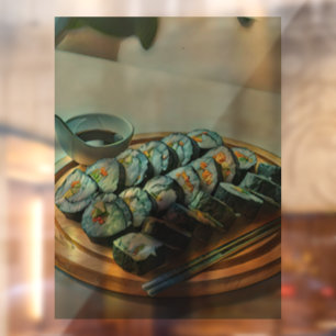 Autocollant Pour Fenêtre Oeuvre vintage de Sushi