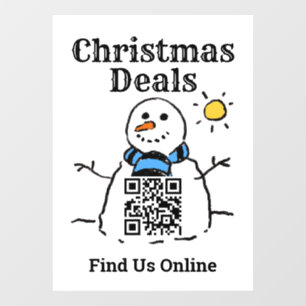 Autocollant Pour Fenêtre Offres de Noël en ligne avec code QR
