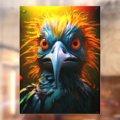 Autocollant Pour Fenêtre Oiseau drôle (Feuille 2)