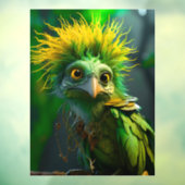 Autocollant Pour Fenêtre Oiseau vert (Feuille 3)