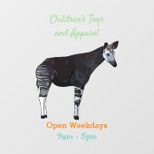 Autocollant Pour Fenêtre Okapi (Feuille)