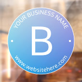 Autocollant Pour Fenêtre Ombre de fond bleu et violet avec texte modifiable (Feuille 2)