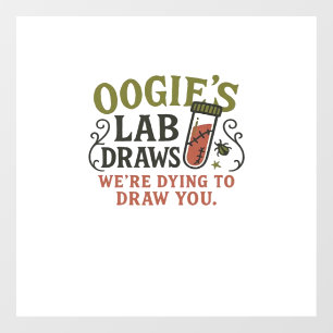 Autocollant Pour Fenêtre Oogie�s Lab Draws � Phlébotomiste drôle d'Hallowee