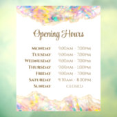 Autocollant Pour Fenêtre Opal Design Opening Hours Window Cling (Feuille 3)