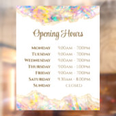 Autocollant Pour Fenêtre Opal Design Opening Hours Window Cling (Feuille 2)