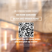 Autocollant Pour Fenêtre Opaque | Code QR Menu Commander Transparent (Feuille 2)