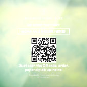 Autocollant Pour Fenêtre Opaque | Code QR Menu Commander Transparent (Feuille 3)