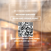 Autocollant Pour Fenêtre Opaque | Menu QR Code Commander Transparent Windo (Feuille 2)