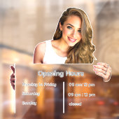 Autocollant Pour Fenêtre Opening Hours Sign Window Cling (Feuille 2)
