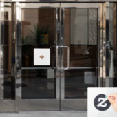 Autocollant Pour Fenêtre Orange rougeâtre (Porte de bureau)