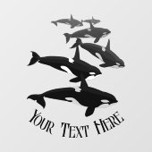 Autocollant Pour Fenêtre Orca Whale Decal Custom Whale Art Window Clin (Feuille)