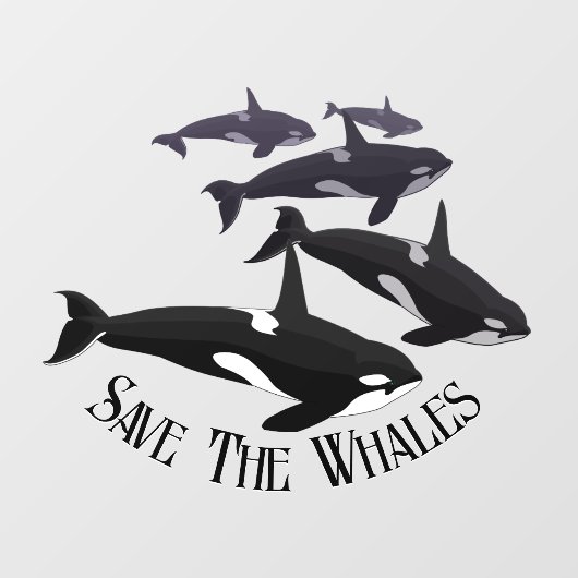 Autocollant Pour Fenêtre Orca Whale Decal Custom Whale Art Window Clin (Feuille)