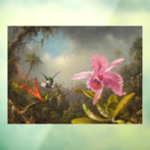 Autocollant Pour Fenêtre Orchidée avec deux colibris Heade (Feuille 3)