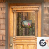 Autocollant Pour Fenêtre Orchidée avec deux colibris Heade (Porte d'accueil)