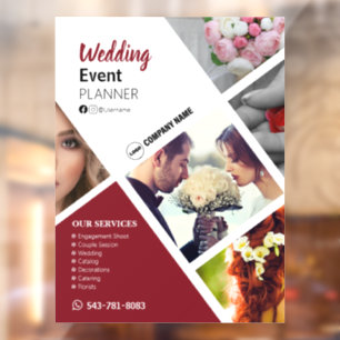 Autocollant Pour Fenêtre Organisateur de mariage autocollant de fenêtre per