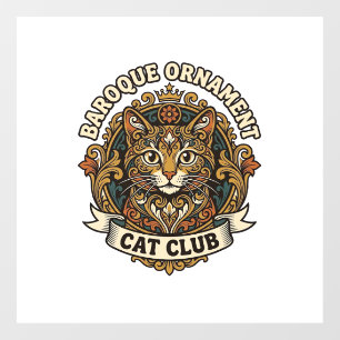 Autocollant Pour Fenêtre Ornement baroque Chat Cadeau amateur de chat - Orn