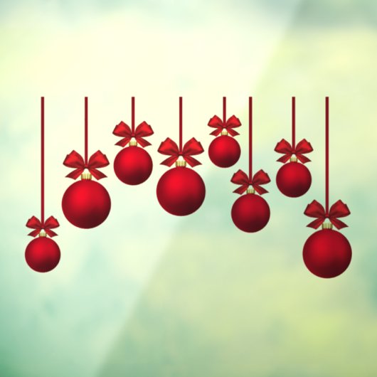 Autocollant Pour Fenêtre Ornements de Noël (Feuille 3)