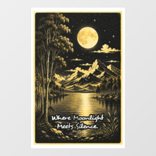 Autocollant Pour Fenêtre Où la lumière de la lune rencontre le silence, pay