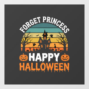 Autocollant Pour Fenêtre Oubliez la princesse Happy Halloween Maison hantée