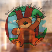 Autocollant Pour Fenêtre Ours dans les prairies (Feuille 2)