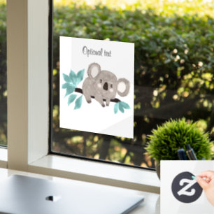 Autocollant Pour Fenêtre Ours de Koala sur la branche de l'arbre Fenêtre De