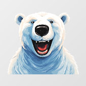 Autocollant Pour Fenêtre Ours polaire sortant (Feuille)