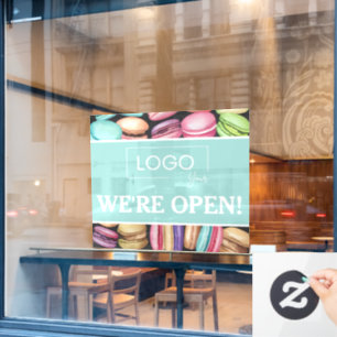 Autocollant Pour Fenêtre Ouvert pour les affaires Macaron Patisserie Fran