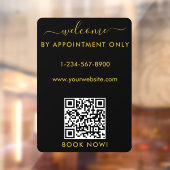 Autocollant Pour Fenêtre Ouverture des heures d'ouverture Rendez-vous uniqu (Feuille 2)