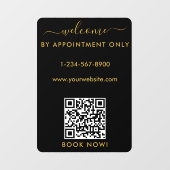 Autocollant Pour Fenêtre Ouverture des heures d'ouverture Rendez-vous uniqu (Feuille)