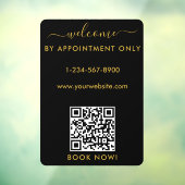 Autocollant Pour Fenêtre Ouverture des heures d'ouverture Rendez-vous uniqu (Feuille 3)