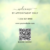 Autocollant Pour Fenêtre Ouverture des heures d'ouverture Rendez-vous uniqu (Feuille 3)