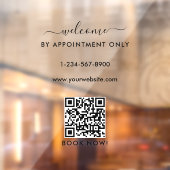 Autocollant Pour Fenêtre Ouverture des heures d'ouverture Rendez-vous uniqu (Feuille 2)