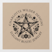 Autocollant Pour Fenêtre Pagan Wiccan Rustique Kraft (Feuille)