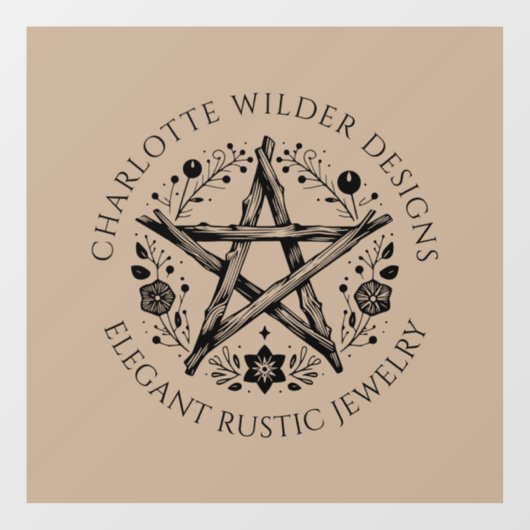 Autocollant Pour Fenêtre Pagan Wiccan Rustique Kraft (Feuille)