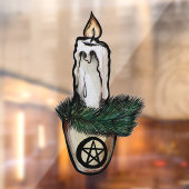 Autocollant Pour Fenêtre Pagan Yule Chandelle wicca w (Feuille 2)