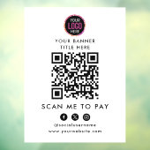 Autocollant Pour Fenêtre Paiement de code QR | Analyser pour payer le logo  (Feuille 3)